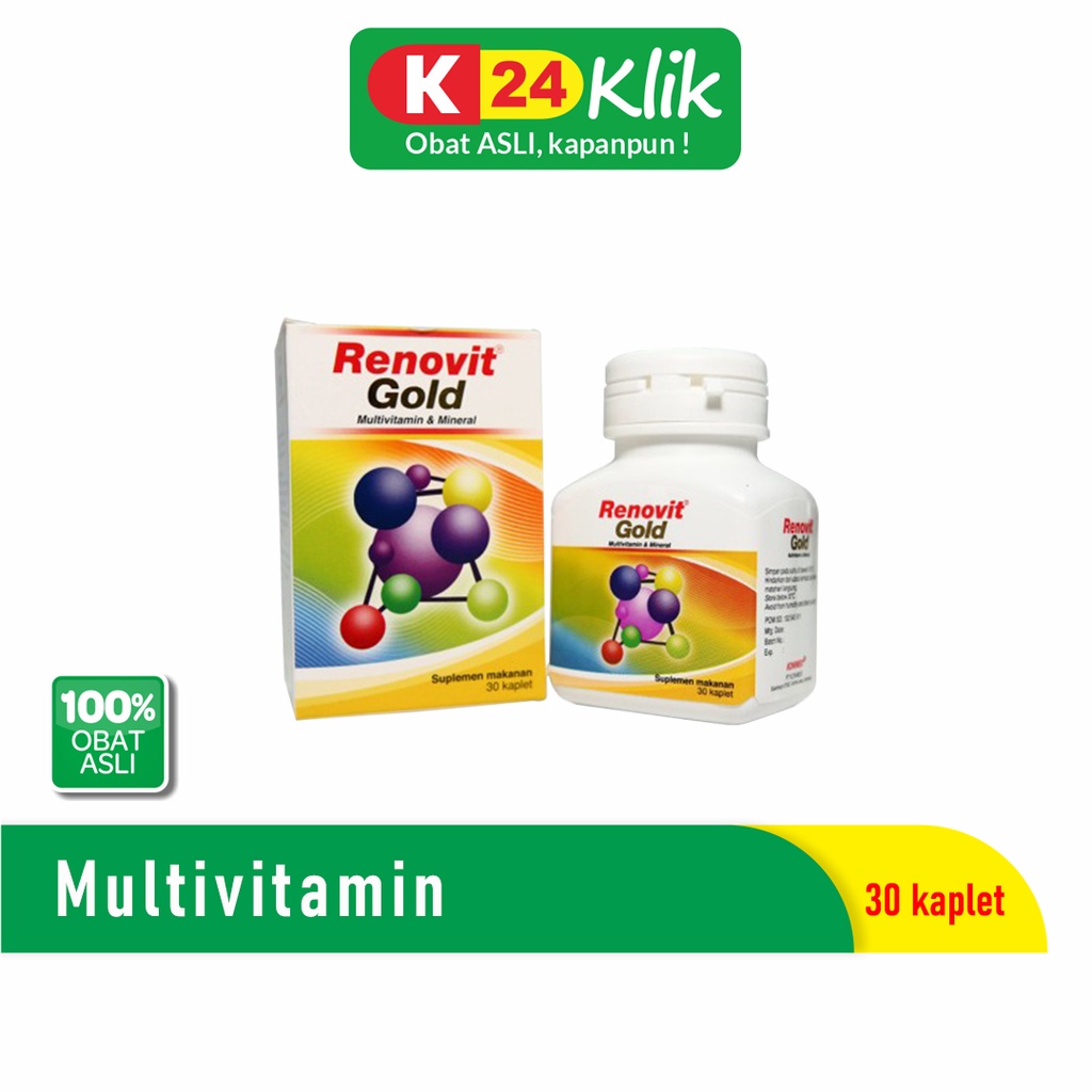 Renovit Gold 30 Tablet – Multivitamin & Mineral Lengkap