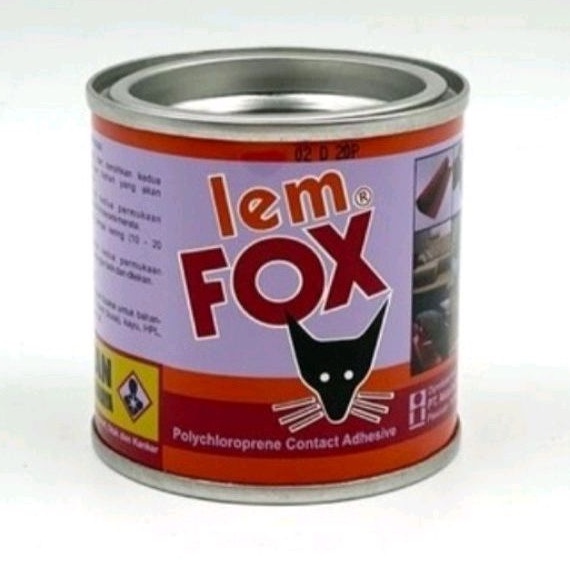 

(1pcs)Lem Fox Kaleng Merah 70 gr/Lem Kuning Serbaguna Kulit Kayu Karet Busa Formica Karpet Murah Grosir