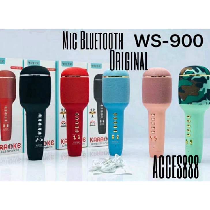 ➘✣✰ Mic Bluetooth Karaoke WS-900 Microphone Karaoke Bluetooth Wster WS 900 Original Best
