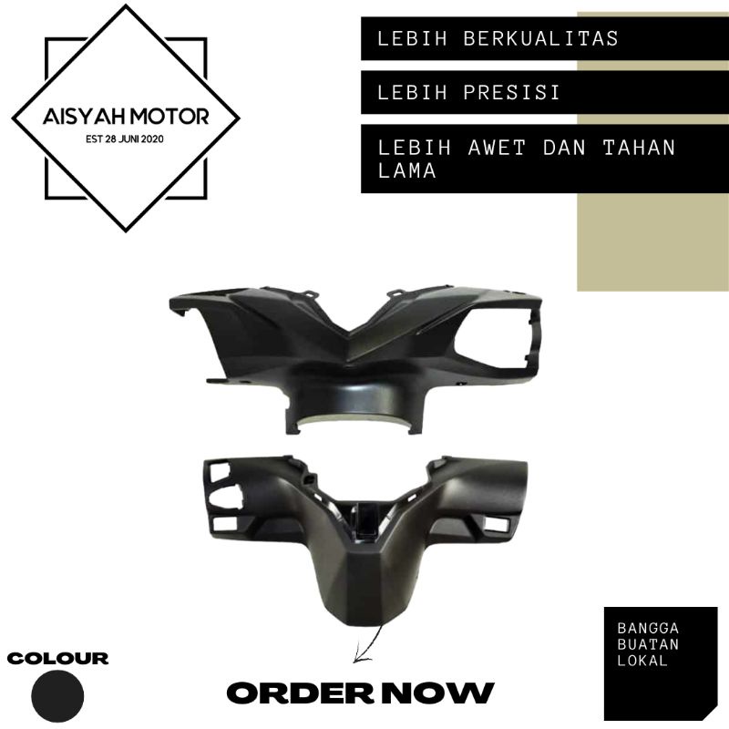 Batok Depan Belakang Honda Beat FI Deluxe Warna Hitam Doff Tahun 2020