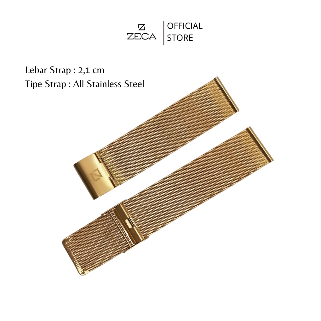 Strap Tali Rantai Jam Tangan (2,1cm) All Stainless Steel Motif Pasir Kualitas AC Universal