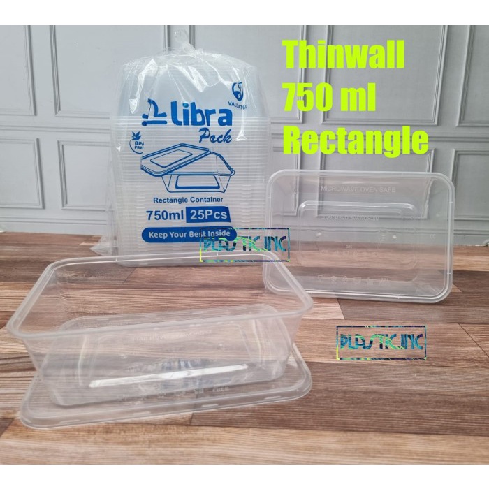 Terlaris Thinwall 750 Ml/Box Kotak Plastik/Kotak Plastik/Plastik Makanan Boxx
