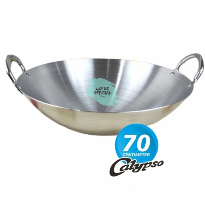 Terlaris Calypso Wajan Kuali 70 Cm Penggorengan Stainless Steel Ukuran 70Cm