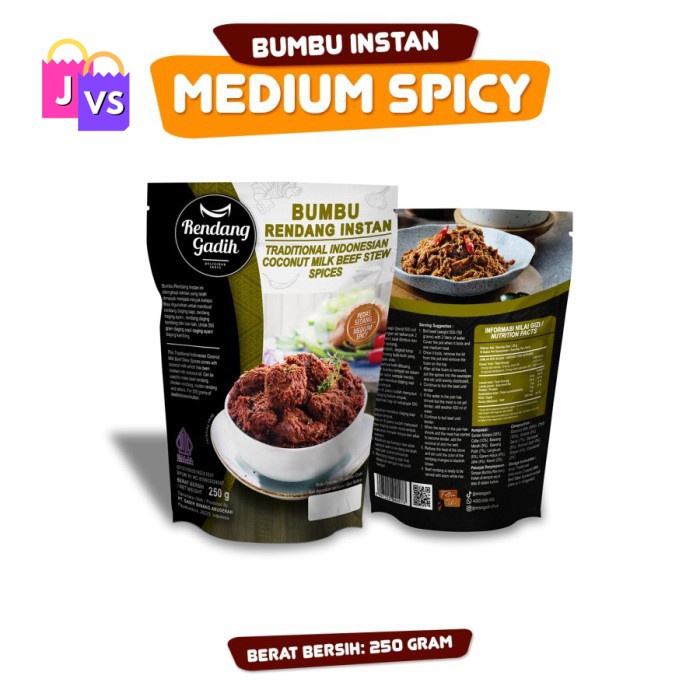 

Terlaris Bumbu Rendang Instan Rendang Gadih Medium Spicy