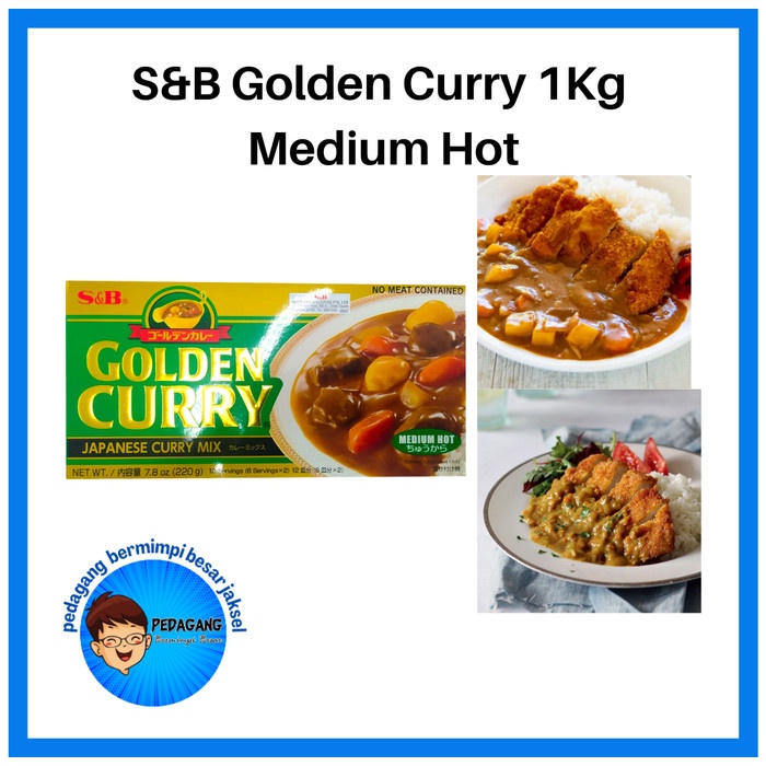 

S&B Golden Curry 1Kg Medium Hot Kari Blok Kari Jepang