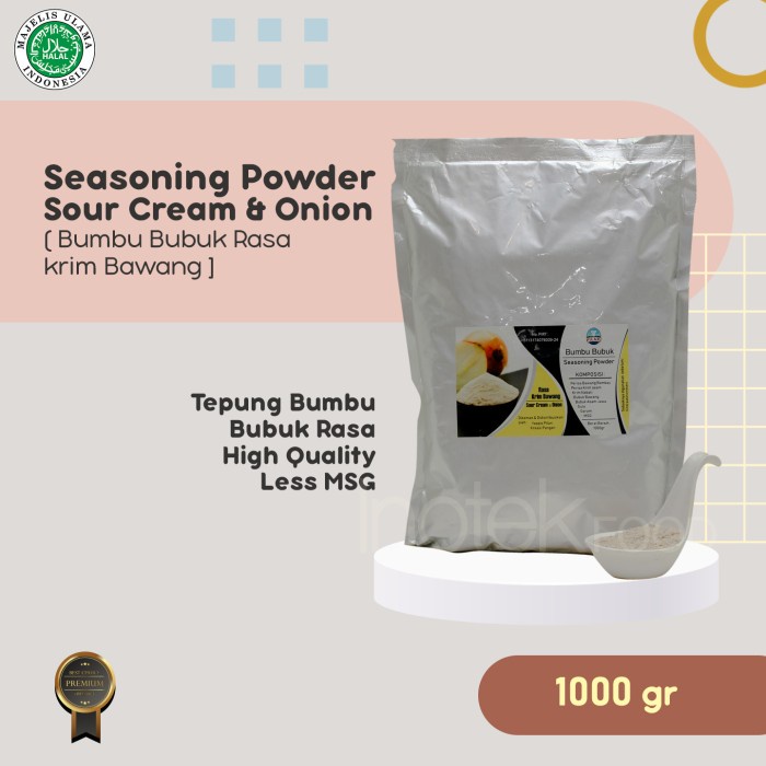 

Sour Cream & Onion Seasoning / Bumbu Tabur Rasa Bawang @ 1 Kg