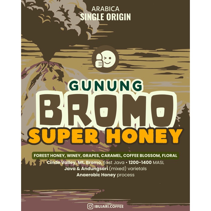 

Aman Kopi Gunung Bromo Honey Anaerobic Biji Arabika Single Origin Coffee Promo