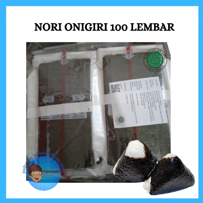 

Triangle Onigiri Sushi Nori 100 Sheet Halal Mui Nori Onigiri