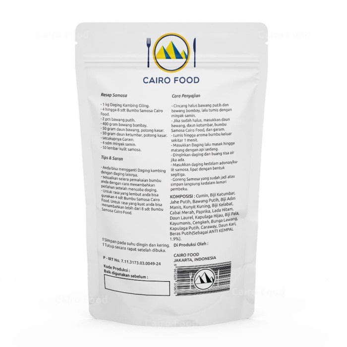 

Bumbu Samosa / Sambosa Seasoning - 1 Kg