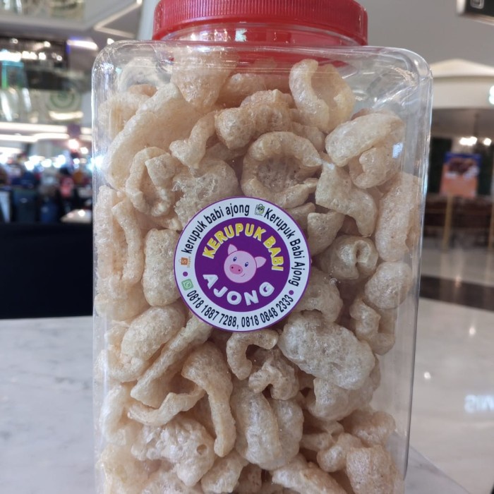 

' kerupuk babi toples tanggung 450gr