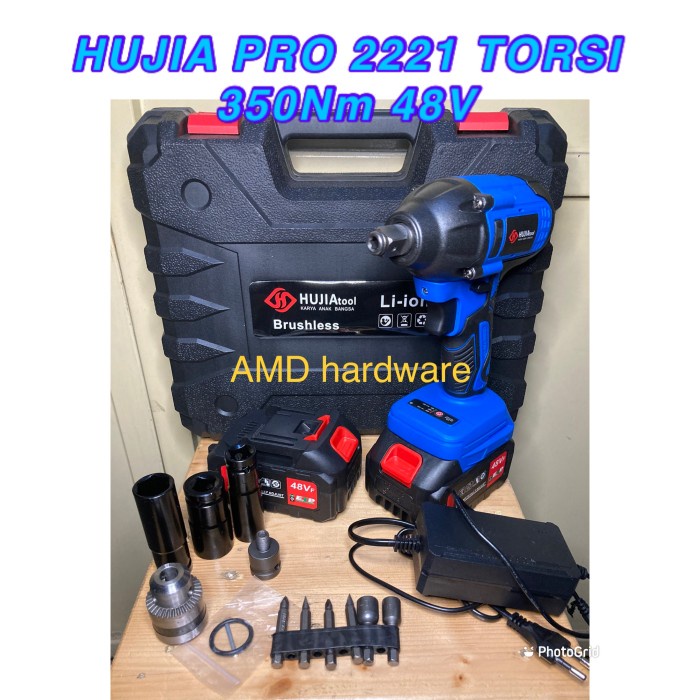 HUJIA PRO-2221 88Vf 300Nm CORDLESS IMPACT WRENCH DRIVER SOCK BRUSHLESS