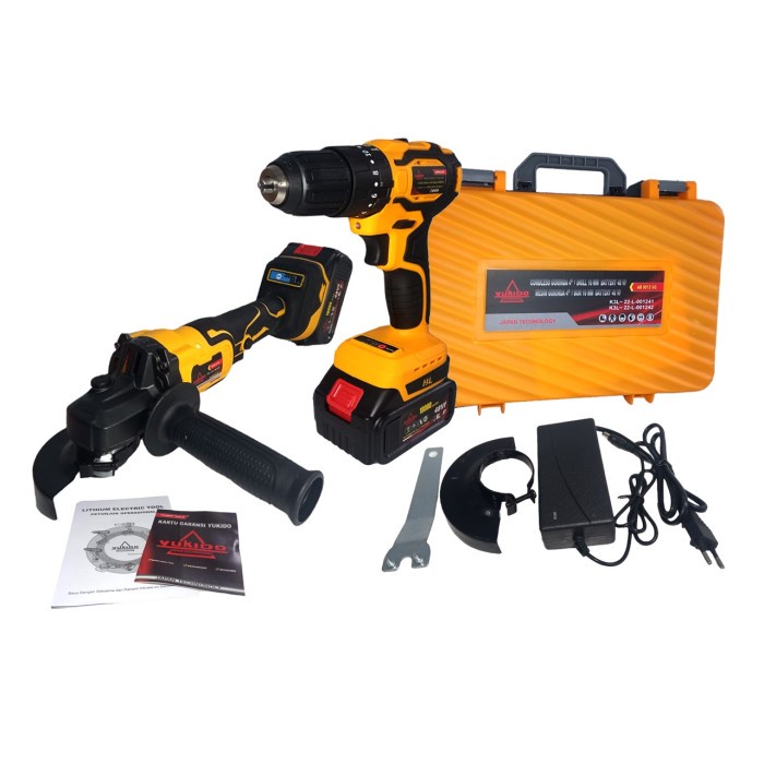 SUNC TOOLS Paket Mesin Gerinda + Bor Cordless Brushless 42Vf / Nagawa