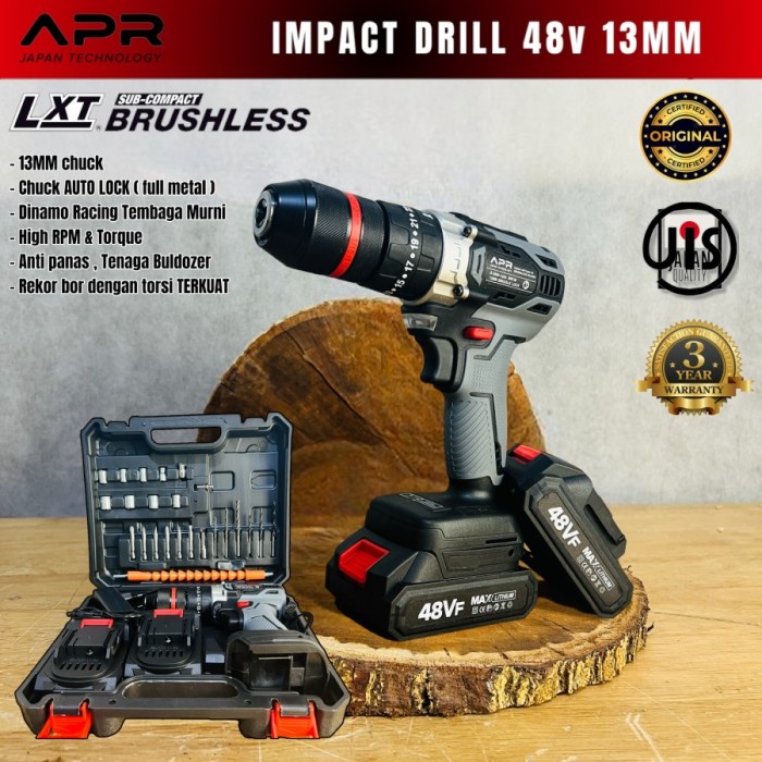 impact drill cordless 48v mesin bor beton Jld baterai full brushless