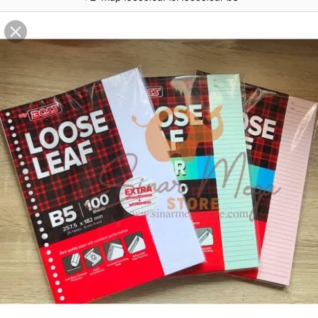 

[CODE BARANG 702EDJ] Isi map binder b5 looseleaf b5 garis 100 lembar merek big boss 262