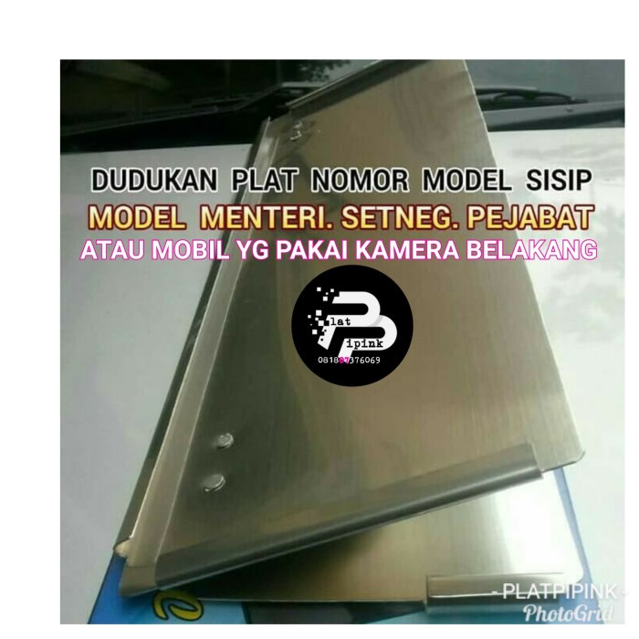 DUDUKAN PLAT MOBIL DINAS MODEL ENGSEL