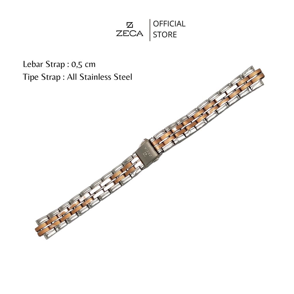 Strap Tali Rantai Jam Tangan (0,5cm) All Stainless Steel Motif Pasir Kualitas AC Universal