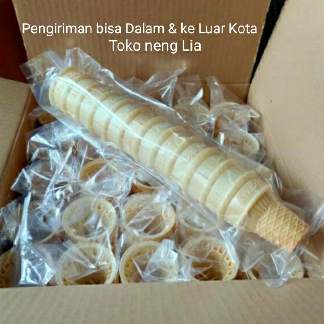 Terlaris Cup Cone Es Krim/Wafer Cup Cone Ice Cream Aladdin (300 Pcs/Karton Dus)