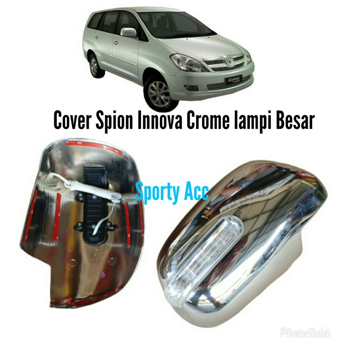 Cover Spion Innova Crome Lampu Sen Besar ready