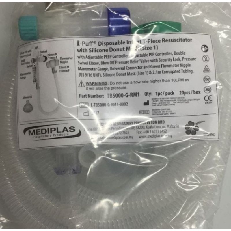 Infant T piece with PEEP