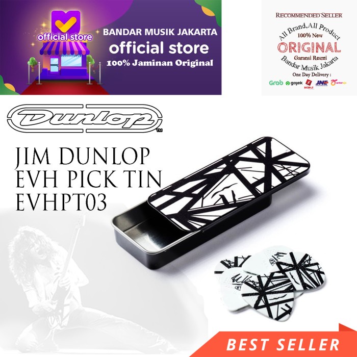 Terlaris Jim Dunlop Evh Pick Tin Evhpt03 Guitar Pick