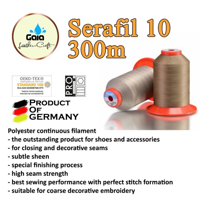 

SERAFIL 10 300M - BENANG JAHIT KULIT - LEATHER THREAD