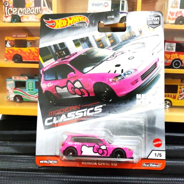 MUST HAVE HOT WHEELS HONDA CIVIC HELLO KITTY (FREE PROTEKTOR) TERLARIS