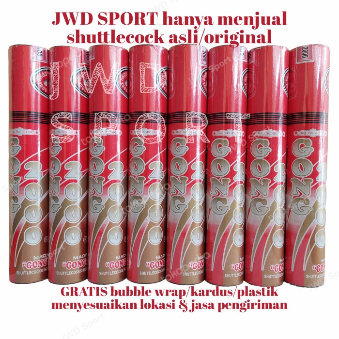 Shuttlecock Gong 2000 Merah - Kok Gong 2000 Merah
