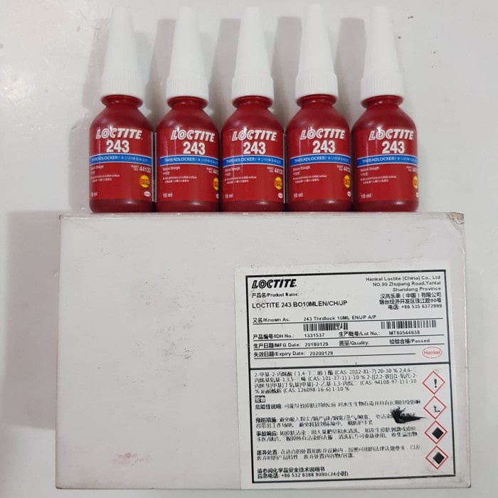 garansi loctite 243 / lem baut loctite 243 / cairan pelumas baut 243 (10ml) viviaja8781