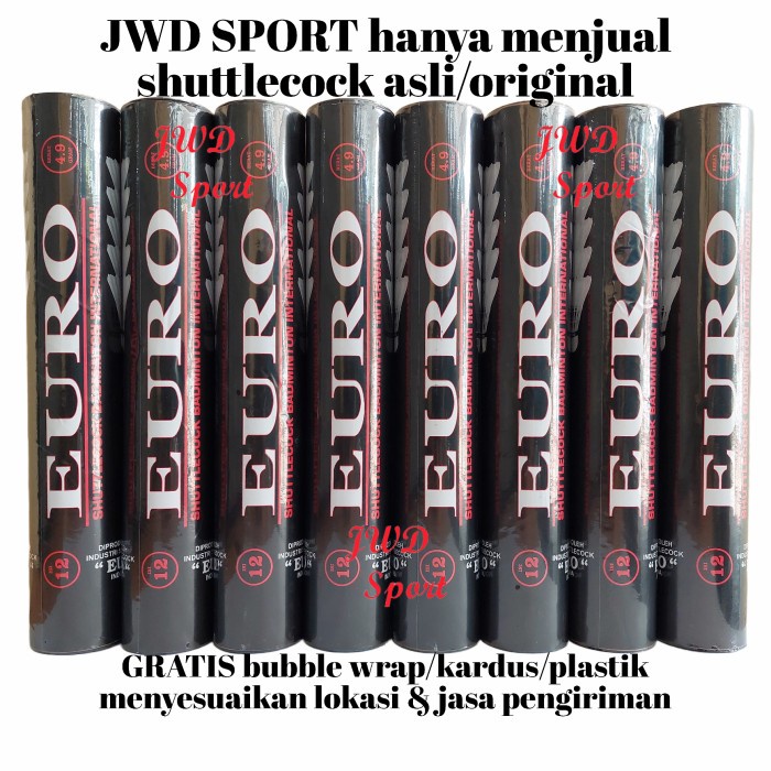 Euro Shuttlecock Hitam