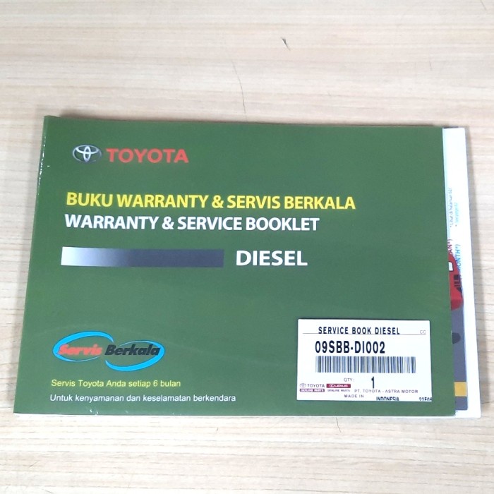 Service Book / Buku Service Toyota Mesin Diesel Kode Dt 058