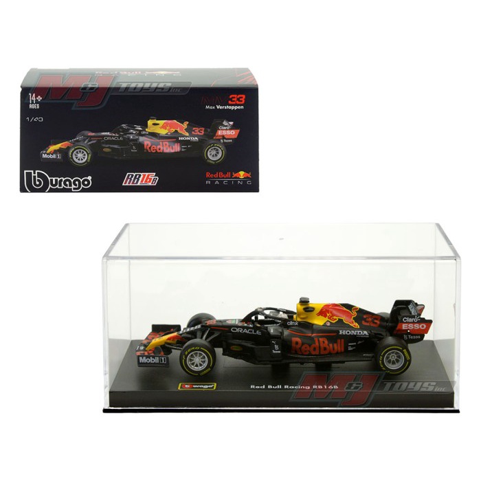 DISKON SPESIAL BBURAGO 1/43 F1 RED BULL RB16B MAX VERSTAPPEN #33 + DRIVER TERBARU