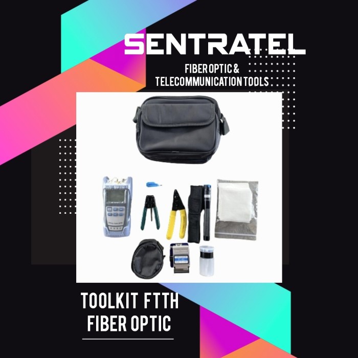 Terlaris Tool Kit Set Ftth Fiber Optic Toolkit Fiber Optic Opm Vfl Cleaver Fo
