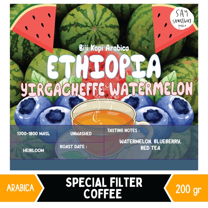 

Trendi Biji Kopi Arabika Ethiopia Yirgacheffe Watermelon 200Gr - Filter Hot Sale