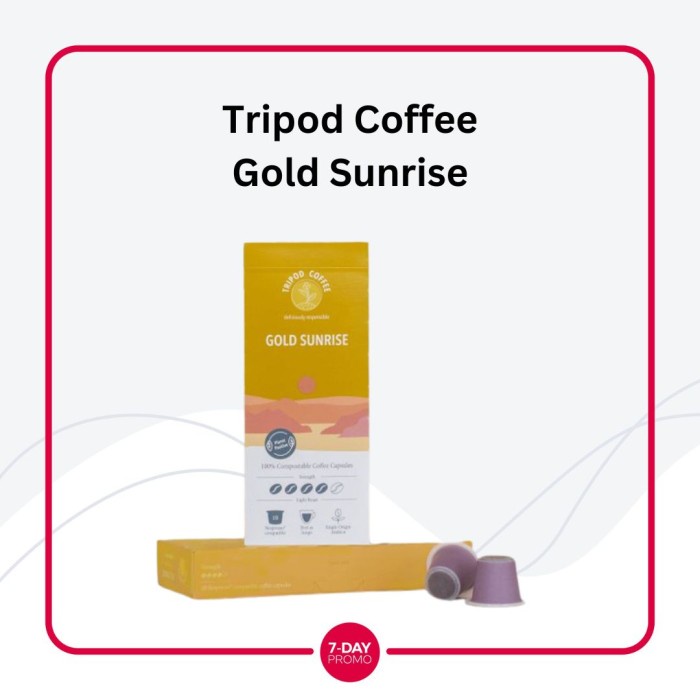 

Cantik Nespresso Tripod Coffee Capsules Gold Sunrise Murah