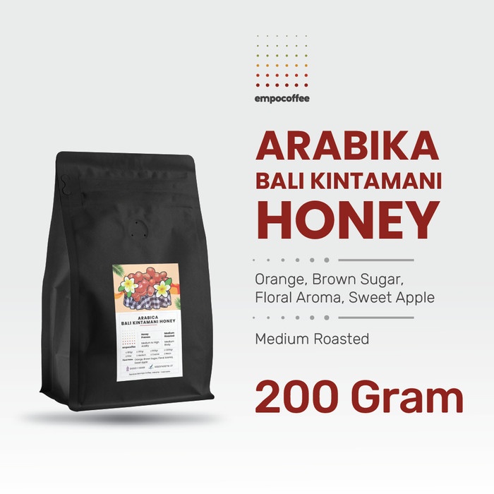 

Produk Kopi Arabika Bali Kintamani Honey Arabica Coffee Bean Coffe Beans 200G Promo