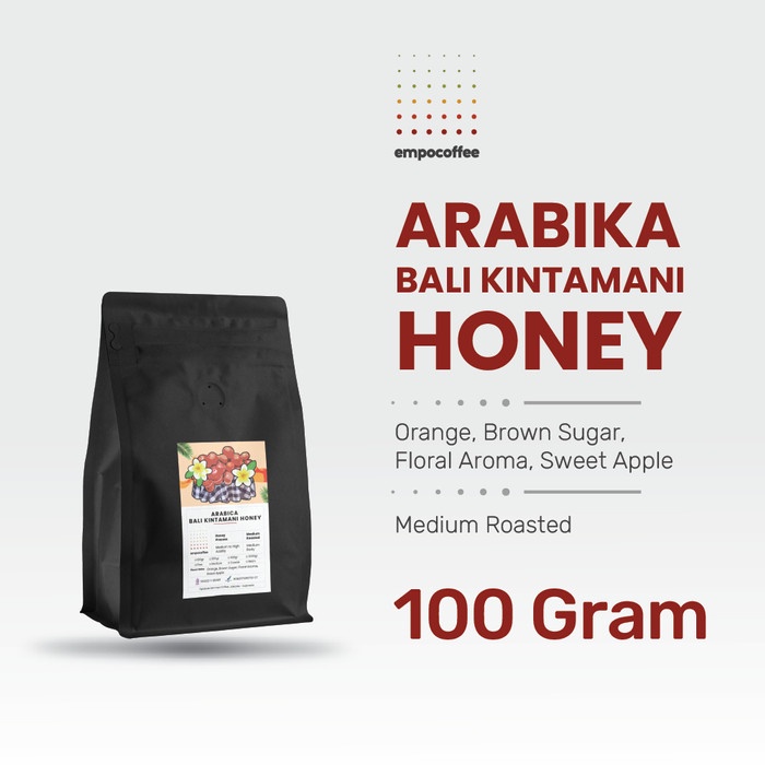 

Gaya Kopi Arabika Bali Kintamani Honey Arabica Coffee Bean Coffe Beans 100G Promo