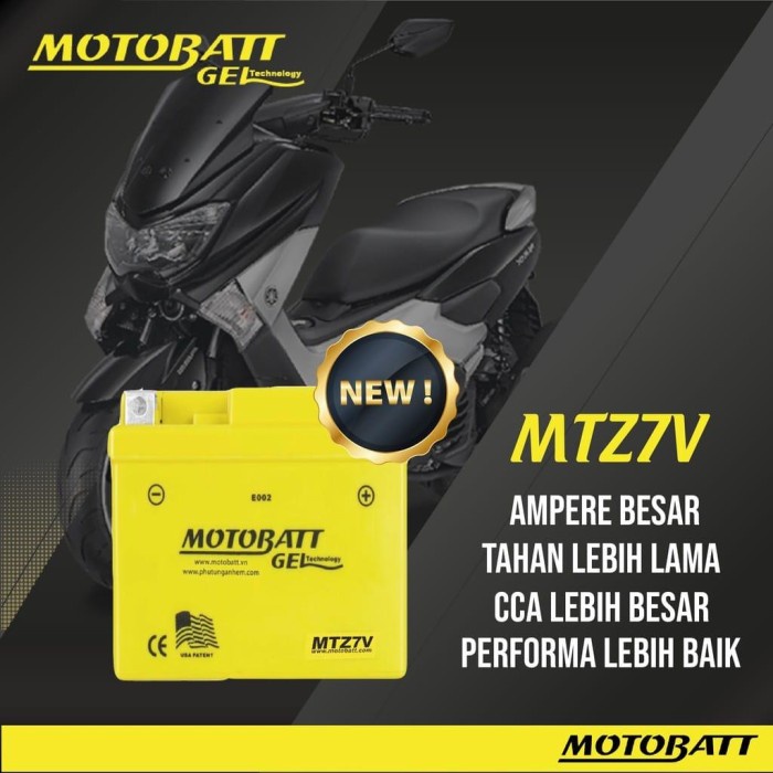 Terlaris Aki Accu Vespa Matic Lx 125 - 150 Sprint Primavera S125 S150 Mtz7V 7Ah