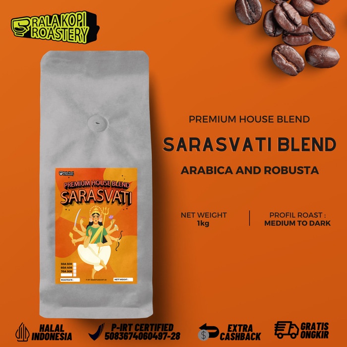 

Wow Sarasvati Blend Es Kopi Susu Espresso 60% 40%| Premium House Blend 1Kg Terbatas