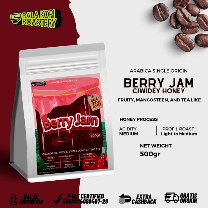

Jualan Kopi Arabika Berry Jam | Biji Kopi Single Origin Arabica 500Gr Gilaa!!!