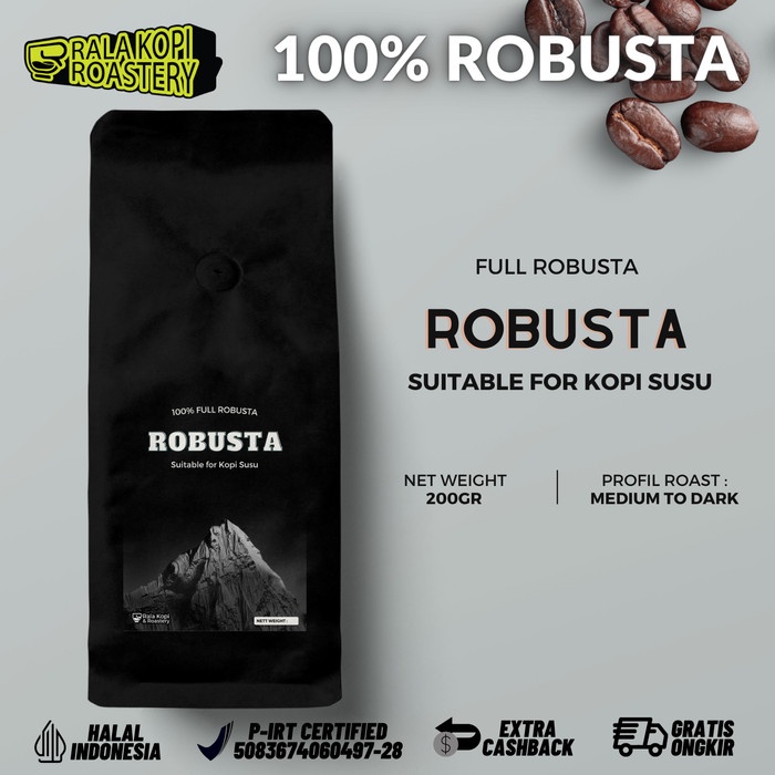 

Promo Full Robusta Kopi Susu 200Gr | Biji Kopi Susu Blend Bergaransi