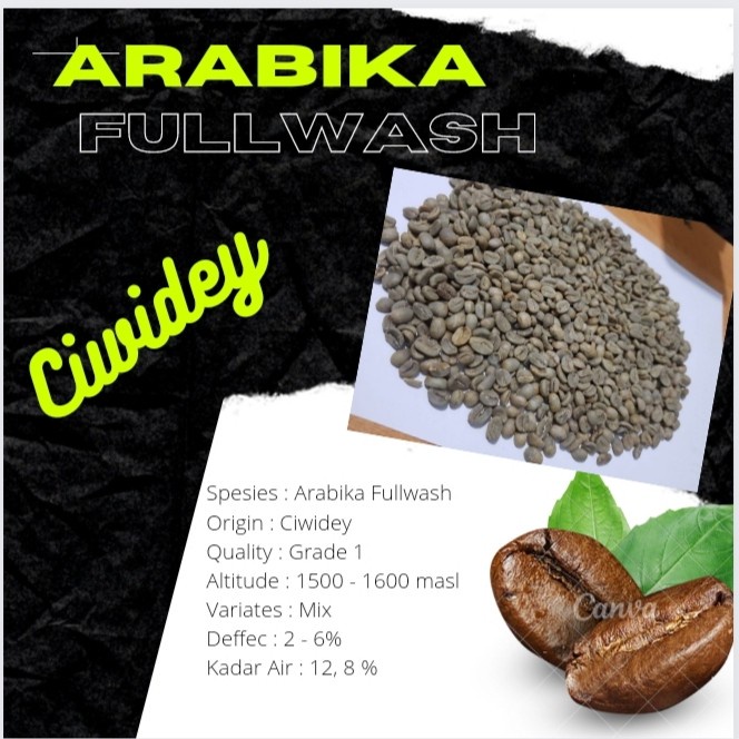 

Hot Sale Greenbean/Biji Kopi Arabika Fullwash Ciwidey 1 Kg Bagus