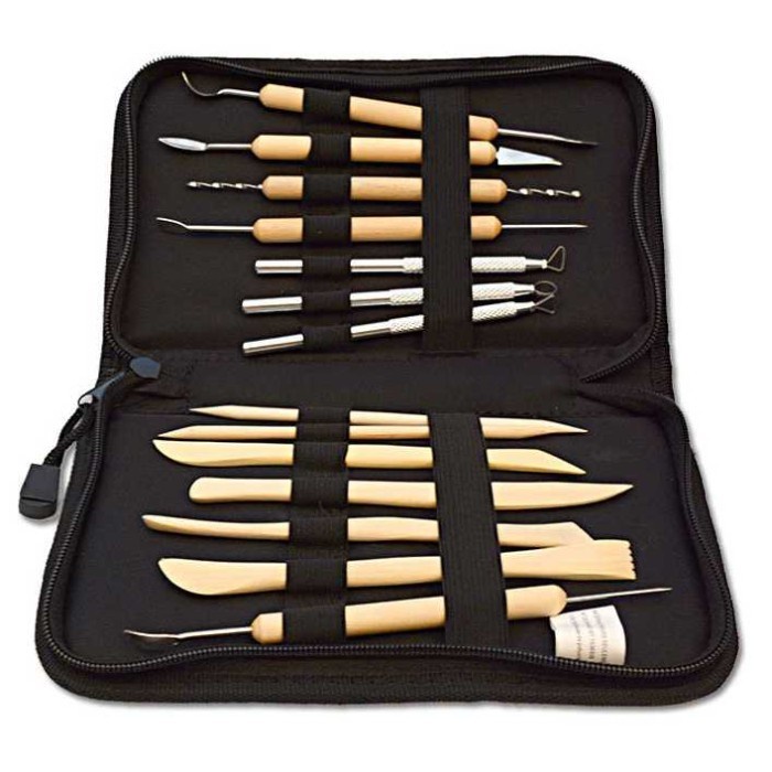 

Terlaris Set Pisau/Pahat Ukir Alat Ukir Tembikar Clay Pottery Sculpting 30 Pcs