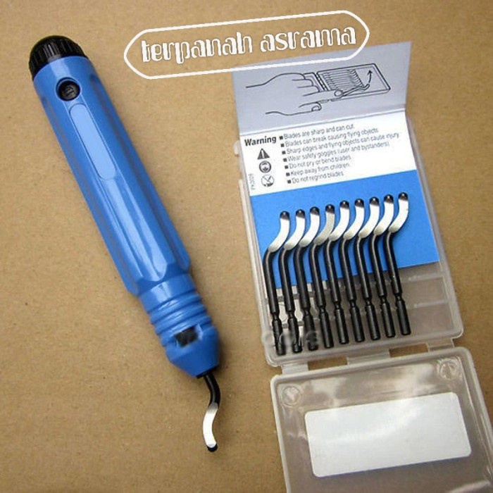 

Terlaris Deburring Tool Set Plus 10 Pcs Pisau Sayat Kerok Scraper Korek Lubang