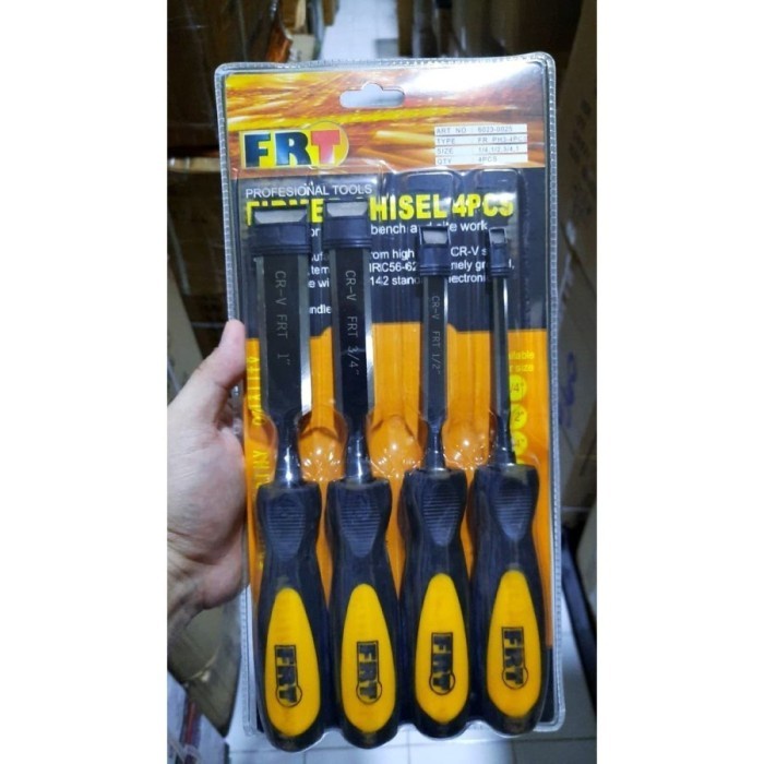 

Terlaris Frt Alat Tatah Kayu Premium Set 4 Pcs Wood Chisel Heavy Duty