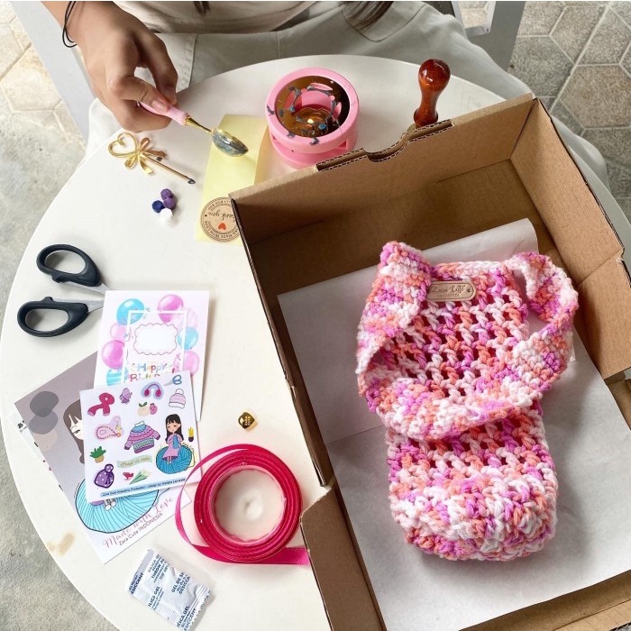 Terlaris Tas Rajut Botol Minum Warna Bisa Custom Handmade By Zara Cute