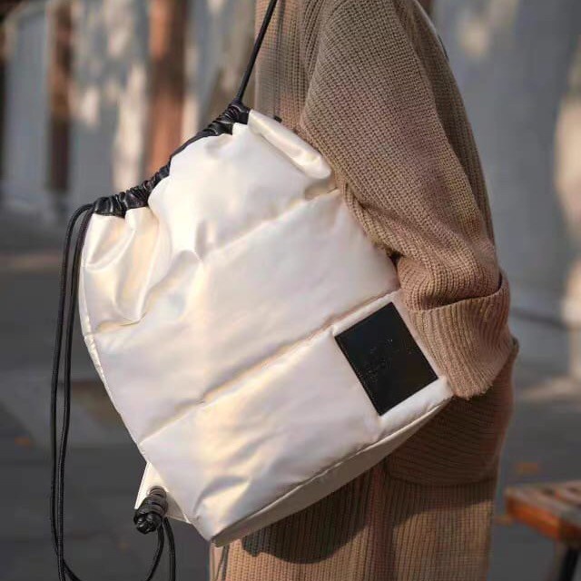 Terlaris Tas Ransel Starbucks Puffy Hitam Putih