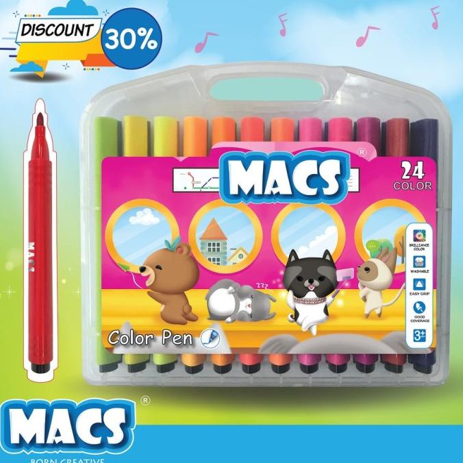 

Spidol Marker MACS Color Pen 24 warna