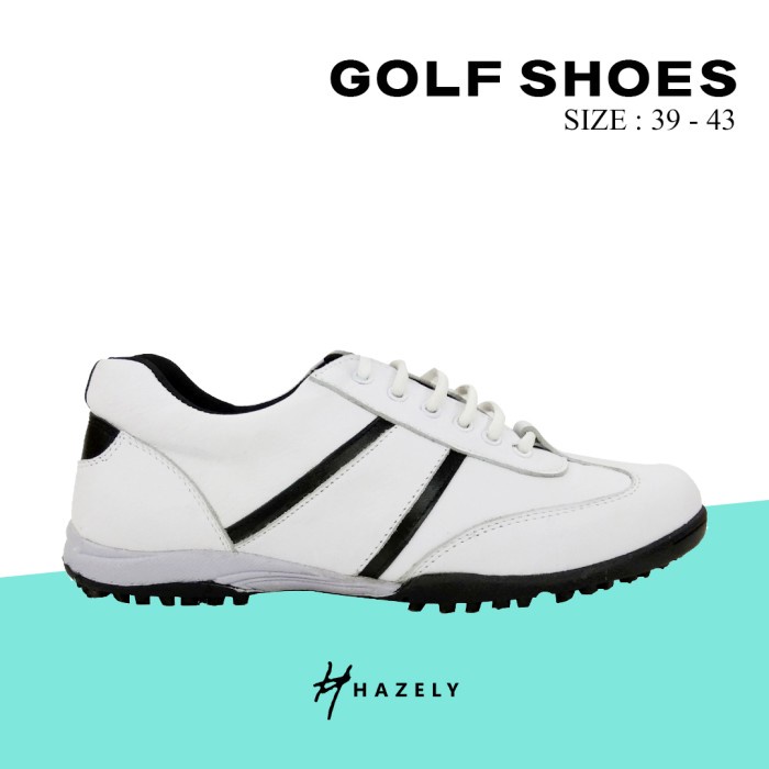 Terlaris Sepatu Golf Kulit Asli / Sepatu Golf Pria / Sepatu Golf Kulit - Putih