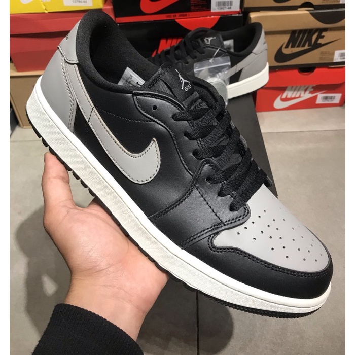 Terlaris Nike Air Jordan 1 Retro Low Golf Shadow Grey Black Sail Medium Grey
