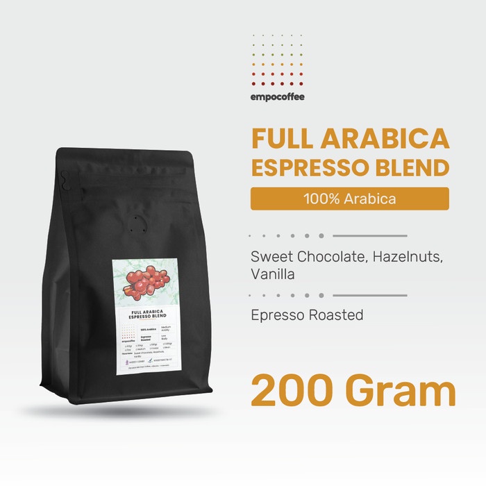 

Cuci Gudang Kopi Full Arabika Espresso Blend Arabica Coffee Bean Coffe Beans 200Gr Sale!!!